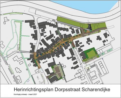 Plattegrong herinrichtingsplan Dorpsstraat