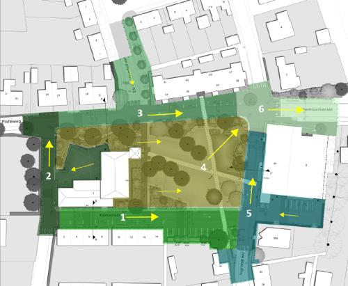 plattegrond Bethlehemplein met werkrichtingen